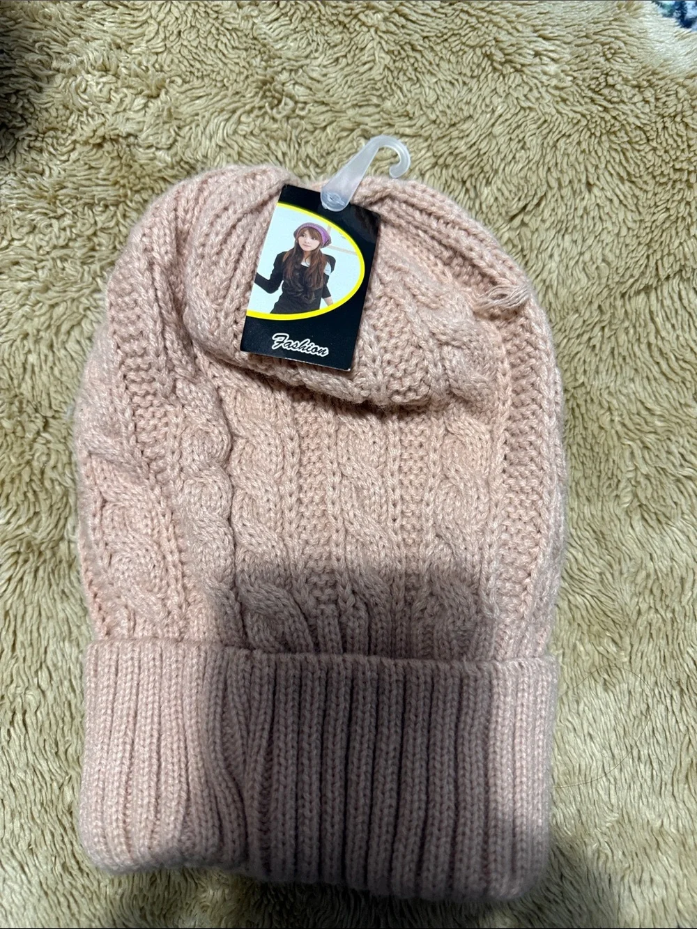 Kids Knit Beanie Hat - Light Gray